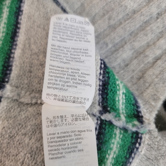 J Crew XS Crewneck Sweater Wool Alpaca Boxy Oversized Striped - Picture 5 of 5